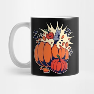 Halloween Breaking Pumpkin Mug